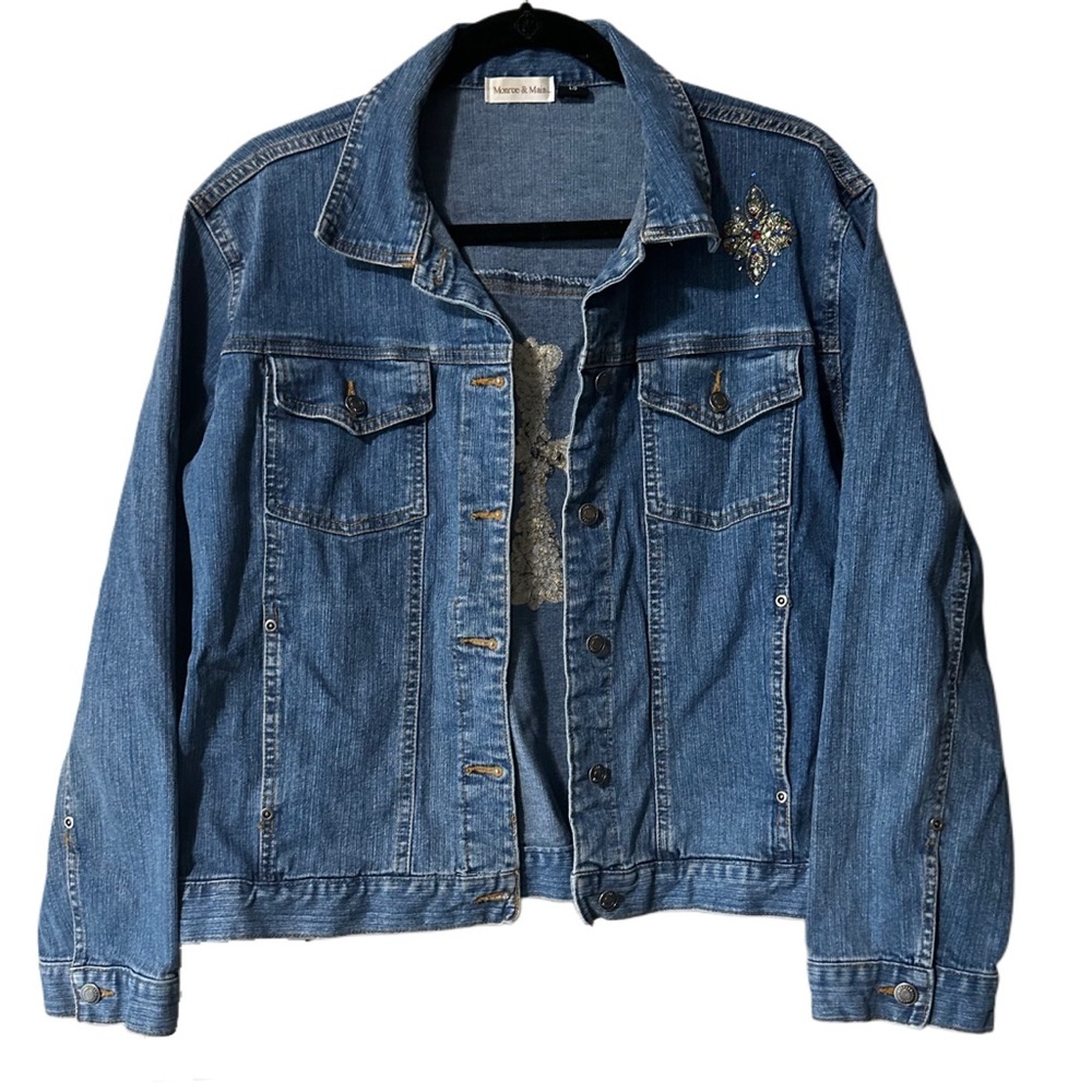 Monroe & Main Classic Blue Denim Jacket